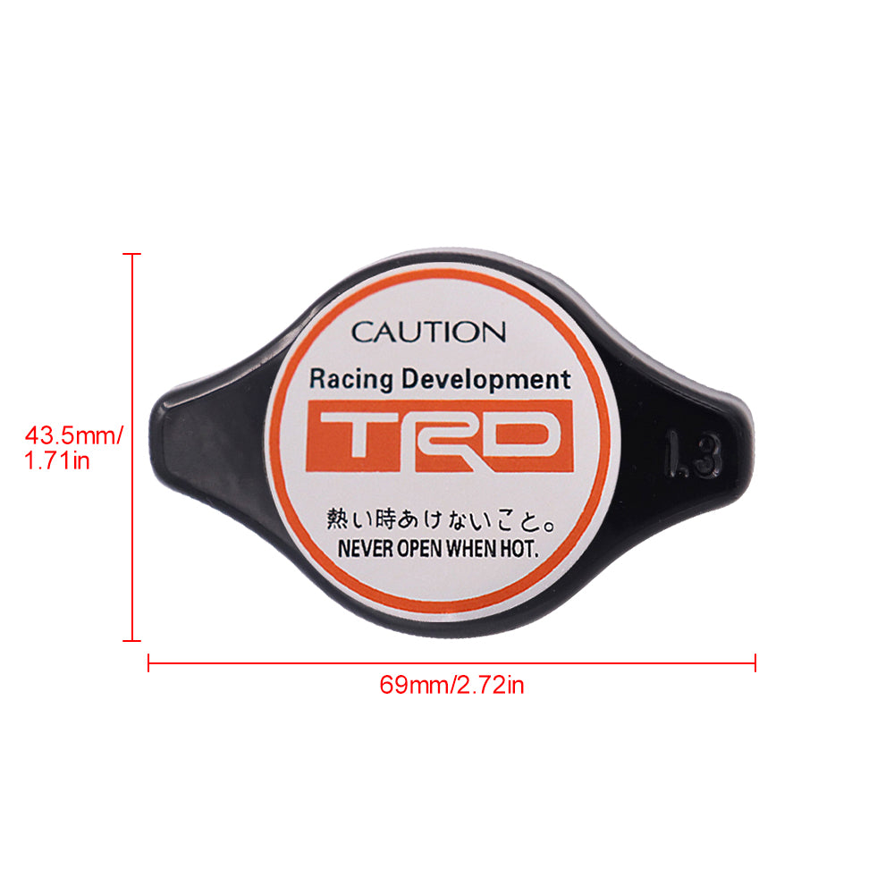 Brand New JDM 1.3bar 9mm TRD Black Racing Cap High Pressure Radiator Cap For Toyota