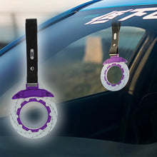 Load image into Gallery viewer, Brand New Brake Rotors Purple TSURIKAWA Ring Subway Train Bus Handle Black Strap Charm Drift