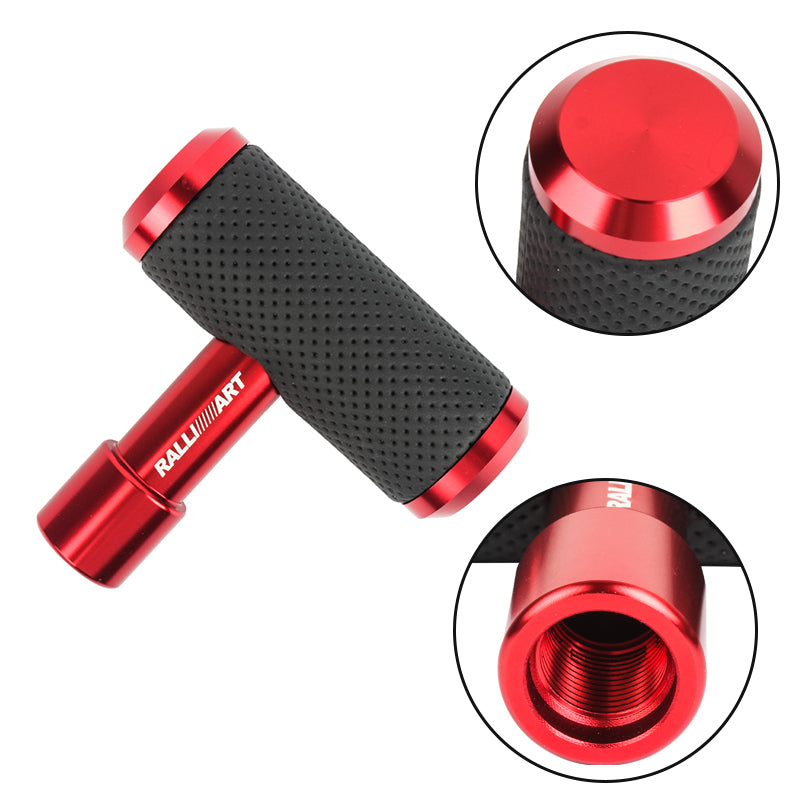 BRAND NEW RALLIART RED Leather Car Shift Knob Aircraft Joystick Transmission Racing Gear M8 M10 M12