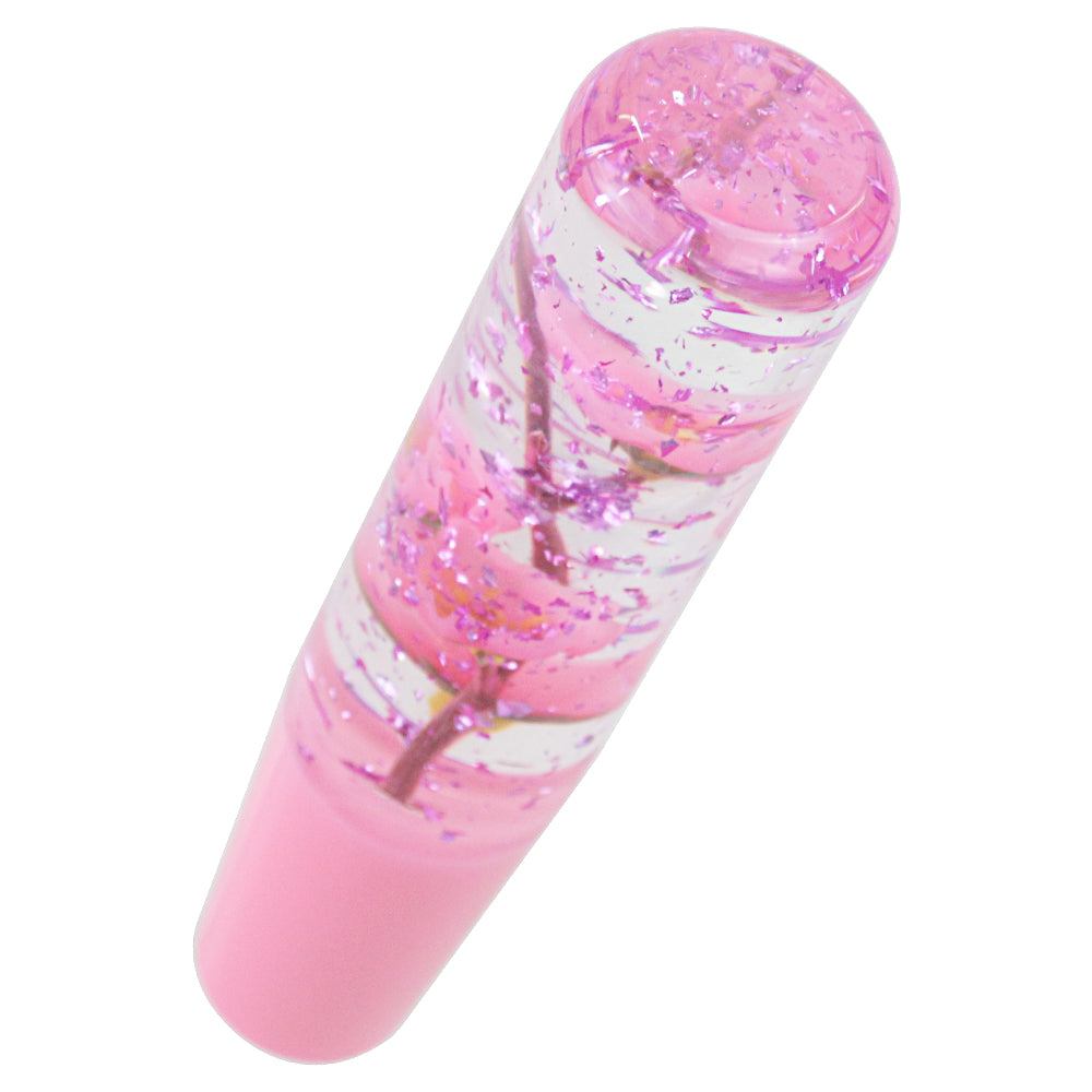 Brand New Universal 200mm Sakura Pink Glitter Rose Flowers Manual Car Gear Stick Shift Knob M8 M10 M12