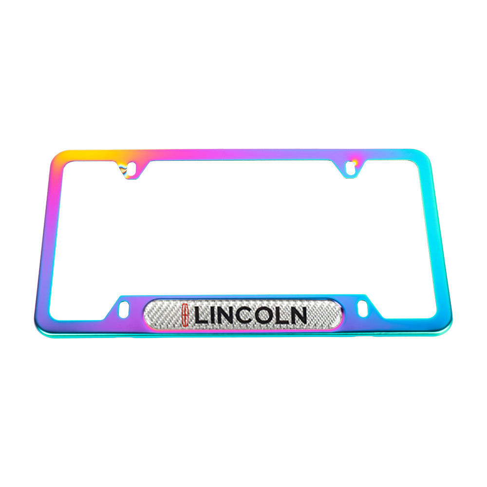 Brand New Universal 1PCS Lincoln Neo Chrome Metal License Plate Frame