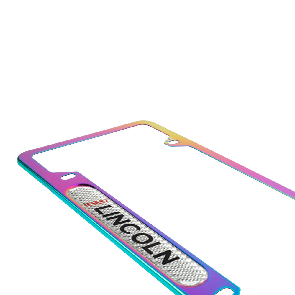 Brand New Universal 1PCS Lincoln Neo Chrome Metal License Plate Frame