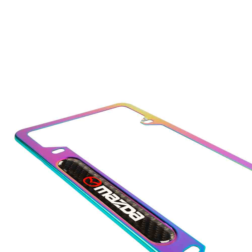 Brand New Universal 1PCS MAZDA Neo Chrome Metal License Plate Frame