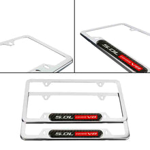 Load image into Gallery viewer, Brand New Universal 2PCS 5.0L COYOTE V8 Chrome Metal License Plate Frame