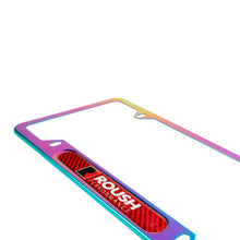 Load image into Gallery viewer, Brand New Universal 2PCS ROUSH Performance Neo Chrome Metal License Plate Frame