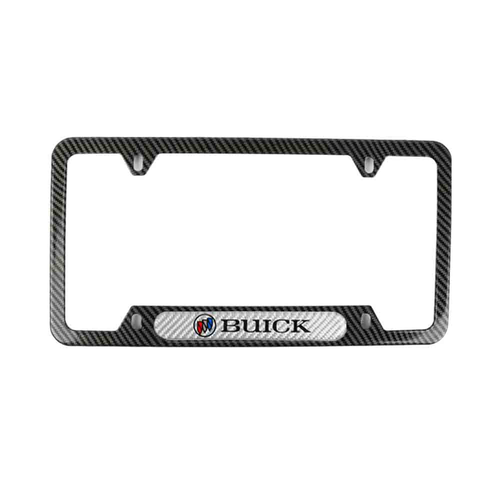 Brand New Universal 1PCS Buick Carbon Fiber Look Metal License Plate Frame