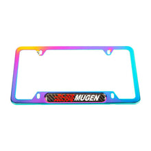 Load image into Gallery viewer, Brand New Universal 1PCS MUGEN Neo Chrome Metal License Plate Frame