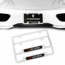 Load image into Gallery viewer, Brand New Universal 2PCS ACURA Silver Metal License Plate Frame