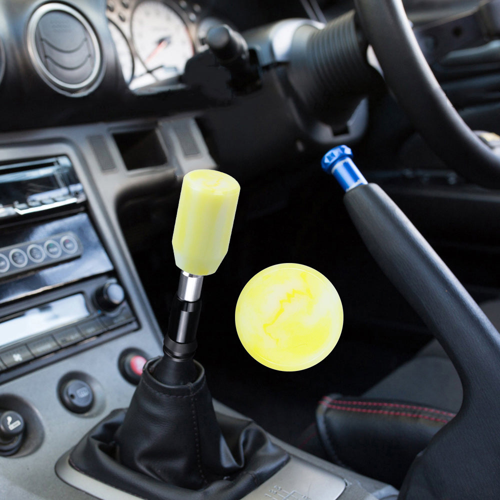 Brand New Universal JDM YELLOW 6CM Marble Style Stick Automatic Transmission Racing Gear Shift Knob