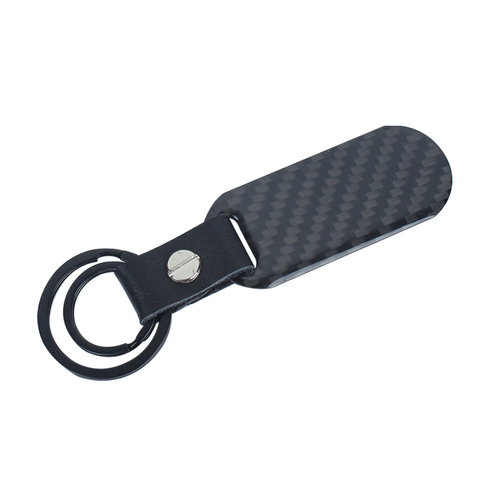 Brand New Universal 100% Real Carbon Fiber Keychain Key Ring For Mitsubishi