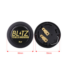 Load image into Gallery viewer, Brand New Universal Blitz Car Horn Button Black Steering Wheel Center Cap