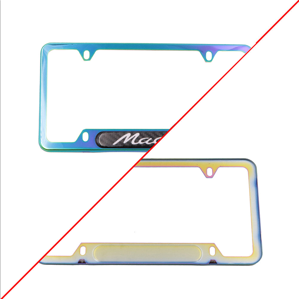 Brand New Universal 1PCS Porsche Macan Neo Chrome Metal License Plate Frame