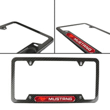 Load image into Gallery viewer, Brand New Universal 1PCS Ford Mustang Carbon Fiber Look Metal License Plate Frame