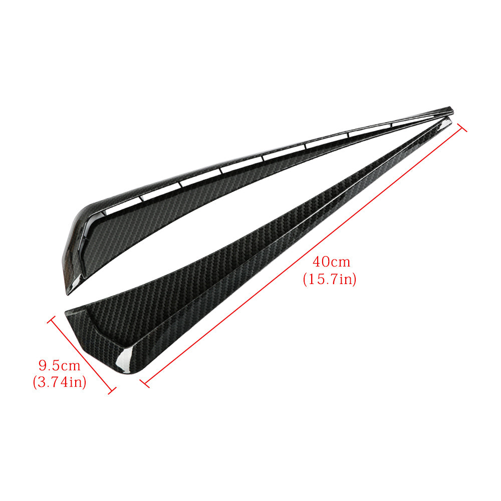 Brand New Universal Carbon Fiber Look Style ABS Side Fender Vent Air Wing Cover Trim For 2016-2023 Honda Civic