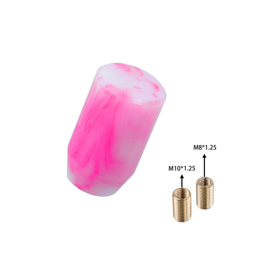 Brand New JDM Universal Pink 6CM Marble Style Stick Manual Gear Shift Knob Shifter M8 M10 M12