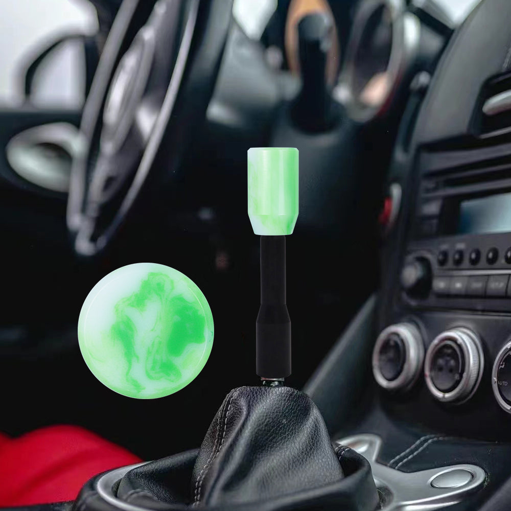 Brand New Universal JDM GREEN 6CM Marble Style Stick Manuel Gear Stick Shift Knob M8 M10 M12 & Black Shifter Extender Extension