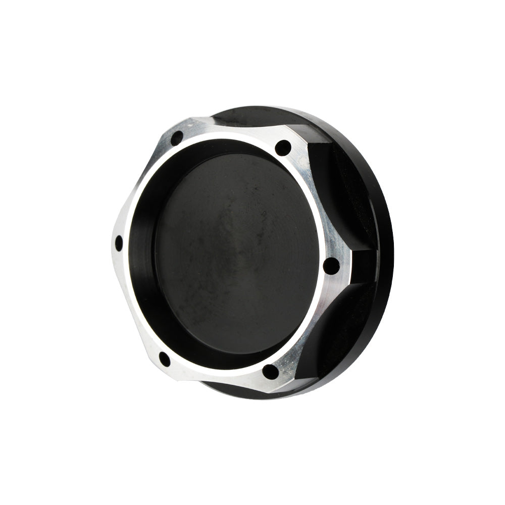 Brand New Honda / Acura Black Engine Oil Cap With Real Carbon Fiber Black Mugen Racer Sticker Emblem