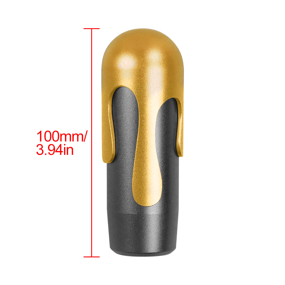 Brand New Universal Ice Cream Aluminum Black Gold Manual Car Gear Shift Knob Stick Shifter M8 M10 M12