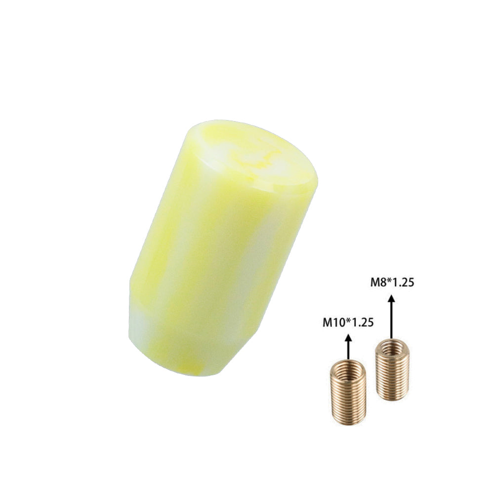 Brand New JDM Universal Yellow 6CM Marble Style Stick Manual Gear Shift Knob Shifter M8 M10 M12