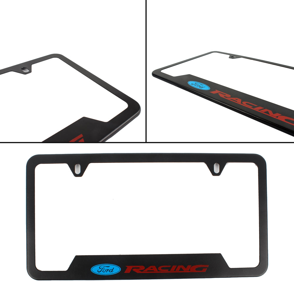 Brand New Universal 1PCS Ford Racing Metal Black License Plate Frame