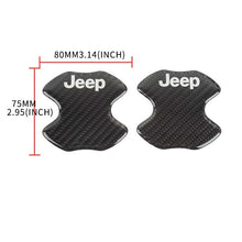 Load image into Gallery viewer, BRAND NEW UNIVERSAL 2PCS JEEP REAL CARBON FIBER ANTI-SCRATCH DOOR HANDLE PROTECTOR