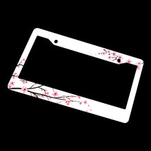 Load image into Gallery viewer, Brand New Universal 2PCS Sakura JDM Flower ABS Plastic White License Plate Frame