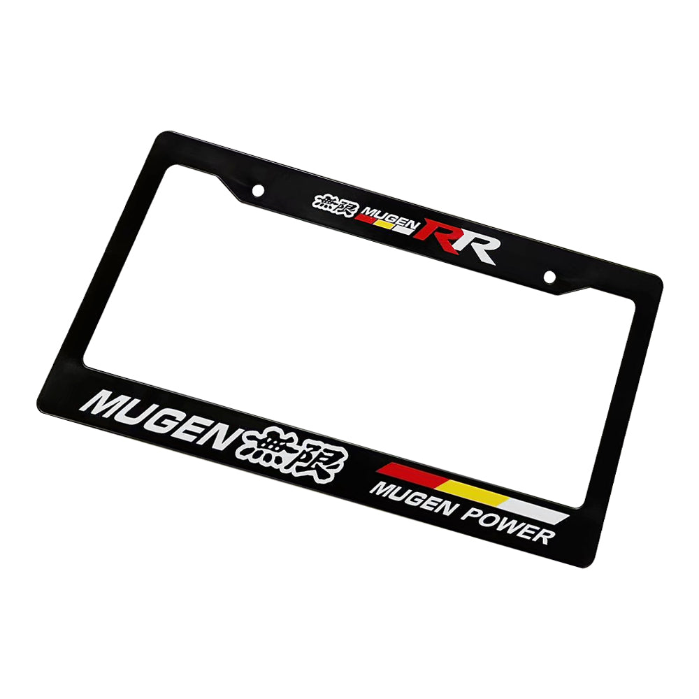 Brand New Universal 1PCS MUGEN RR ABS Plastic Black License Plate Frame Cover