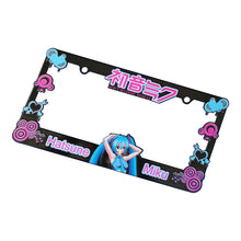 Load image into Gallery viewer, Brand New Universal 1PCS Anime Hatsune Miku ABS Plastic Black License Plate Frame