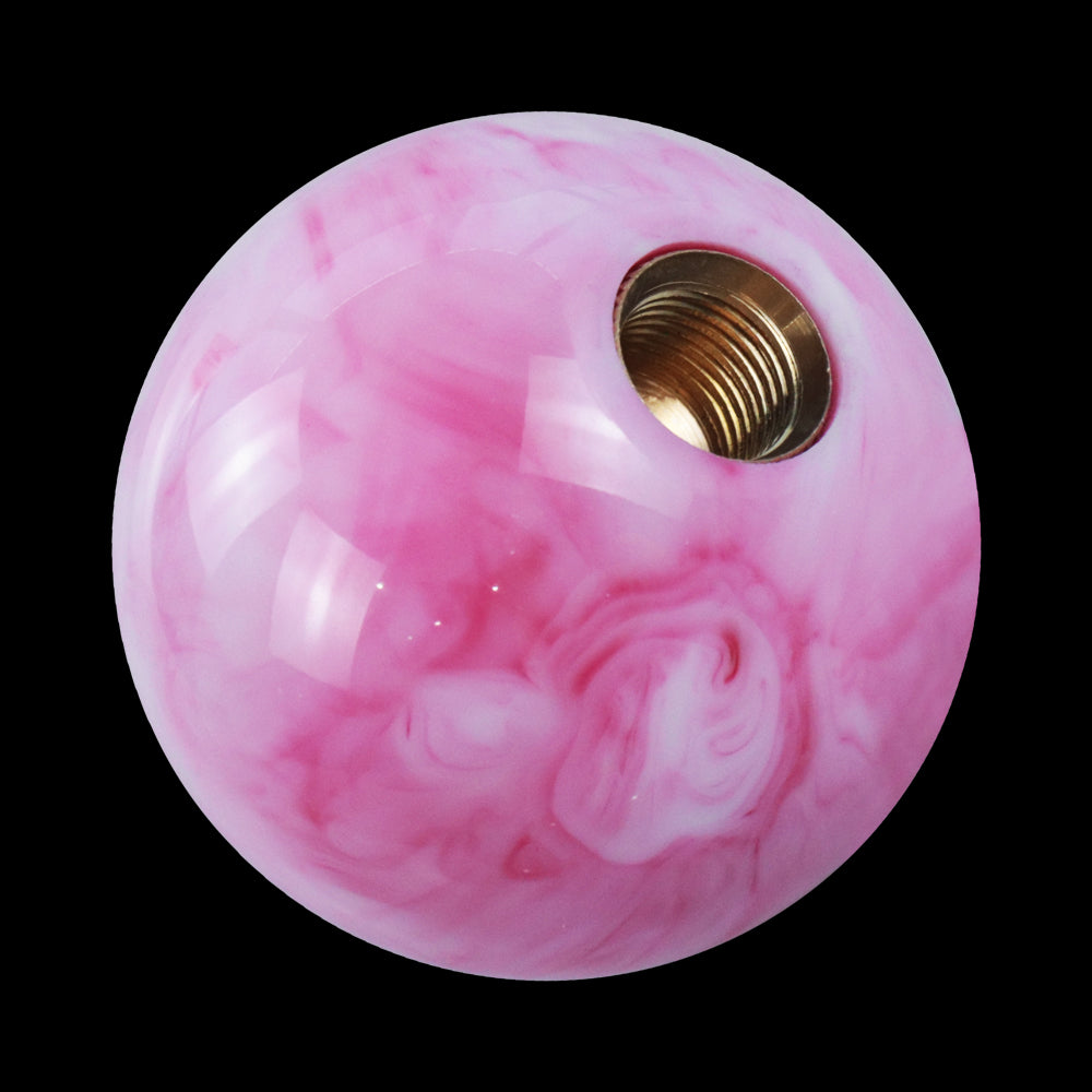 Brand New Universal Mix Pearl White/Pink Round Ball Shift Knob Car Gear MT Manual Shifter M8 M10 M12