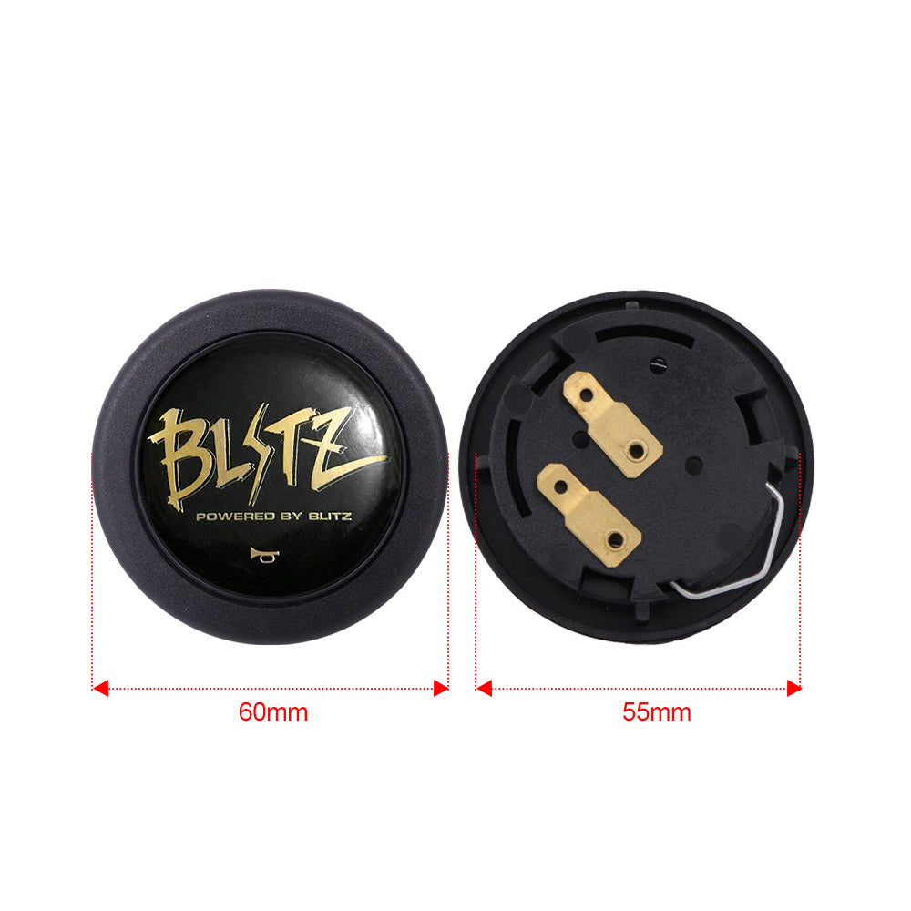 Brand New Universal Blitz Car Horn Button Black Steering Wheel Center Cap