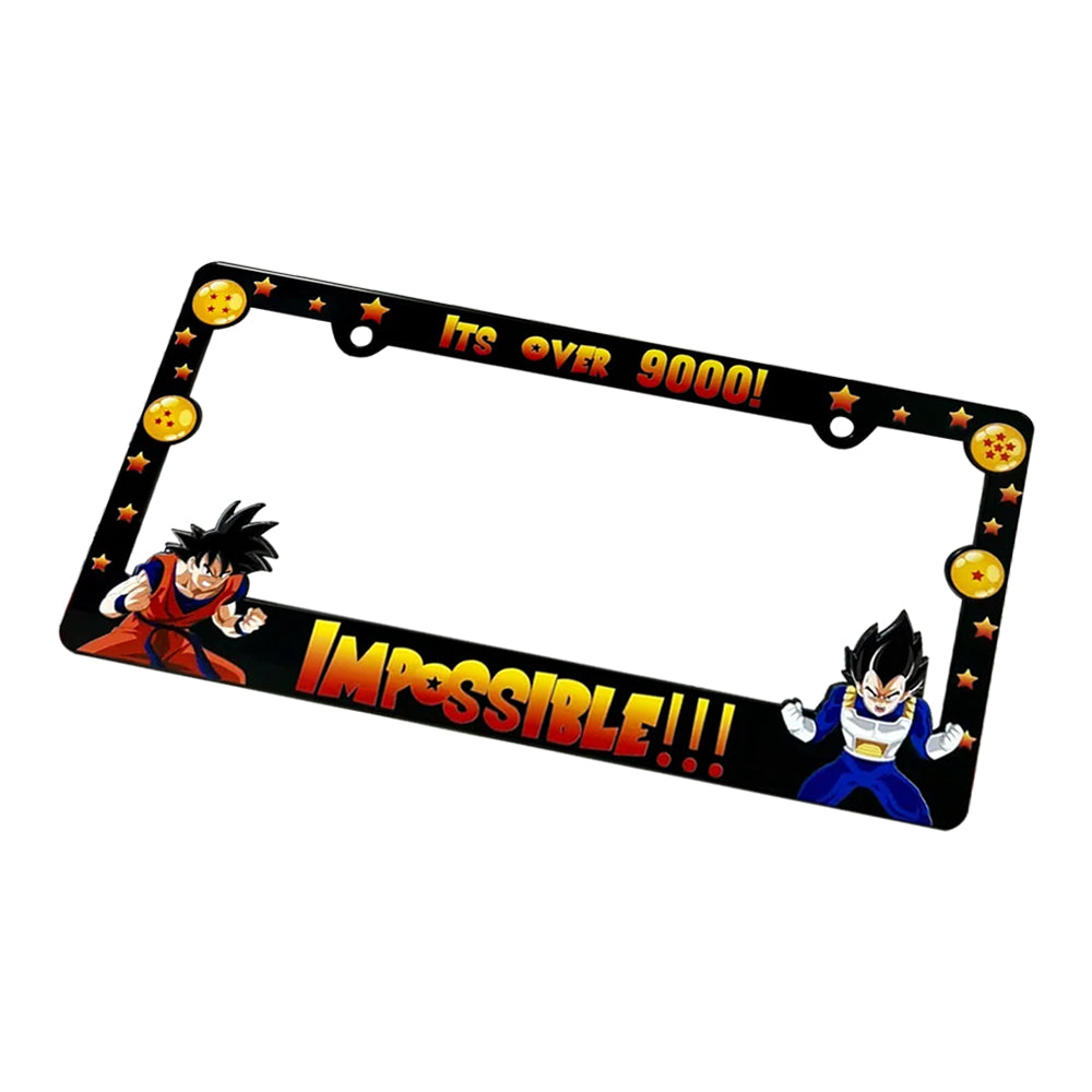 Brand New Universal 1PCS Anime Dragon Ball Z ABS Plastic Black License Plate Frame