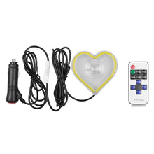 Load image into Gallery viewer, BRAND NEW UNIVERSAL LOVE HEART YELLOW LED Neon Flash Light Car Window Glow Electric Remote Control Lamp