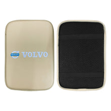 Load image into Gallery viewer, BRAND NEW UNIVERSAL VOLVO BEIGE Car Center Console Armrest Cushion Mat Pad Cover Embroidery