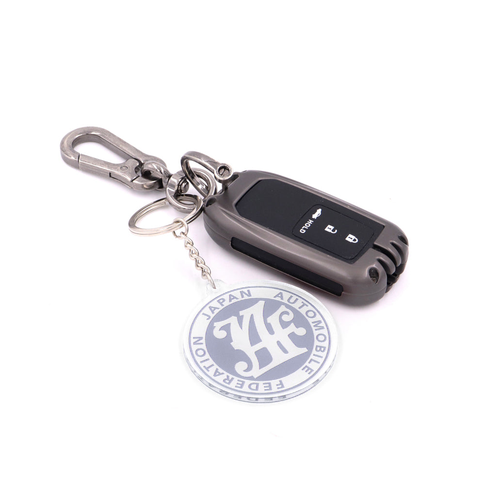 BRAND NEW GRAY JAF JAPAN AUTOMOBILE FEDERATION KEYCHAIN JDM Racing Car Styling Keychain Drift Key Phone Holder