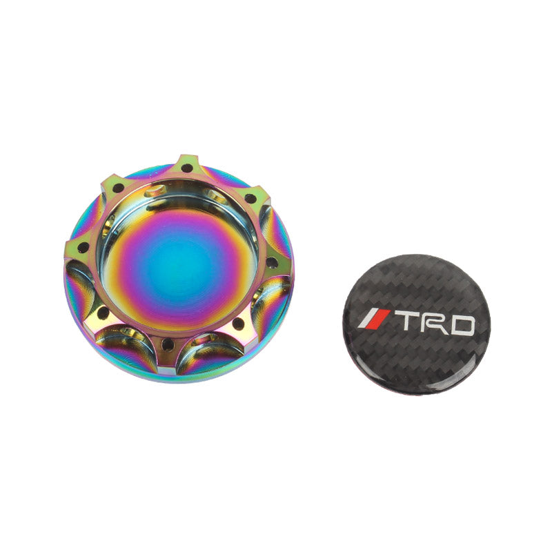 Brand New Toyota TRD Real Carbon Fiber Sticker ALUMNIUM Neo Chrome Billet Engine Oil FILLER Cap