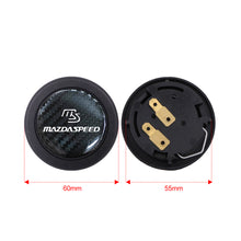 Load image into Gallery viewer, Brand New Universal Mazdaspeed Car Horn Button Black Steering Wheel Center Cap