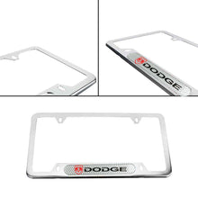 Load image into Gallery viewer, Brand New Universal 1PCS DODGE Chrome Metal License Plate Frame