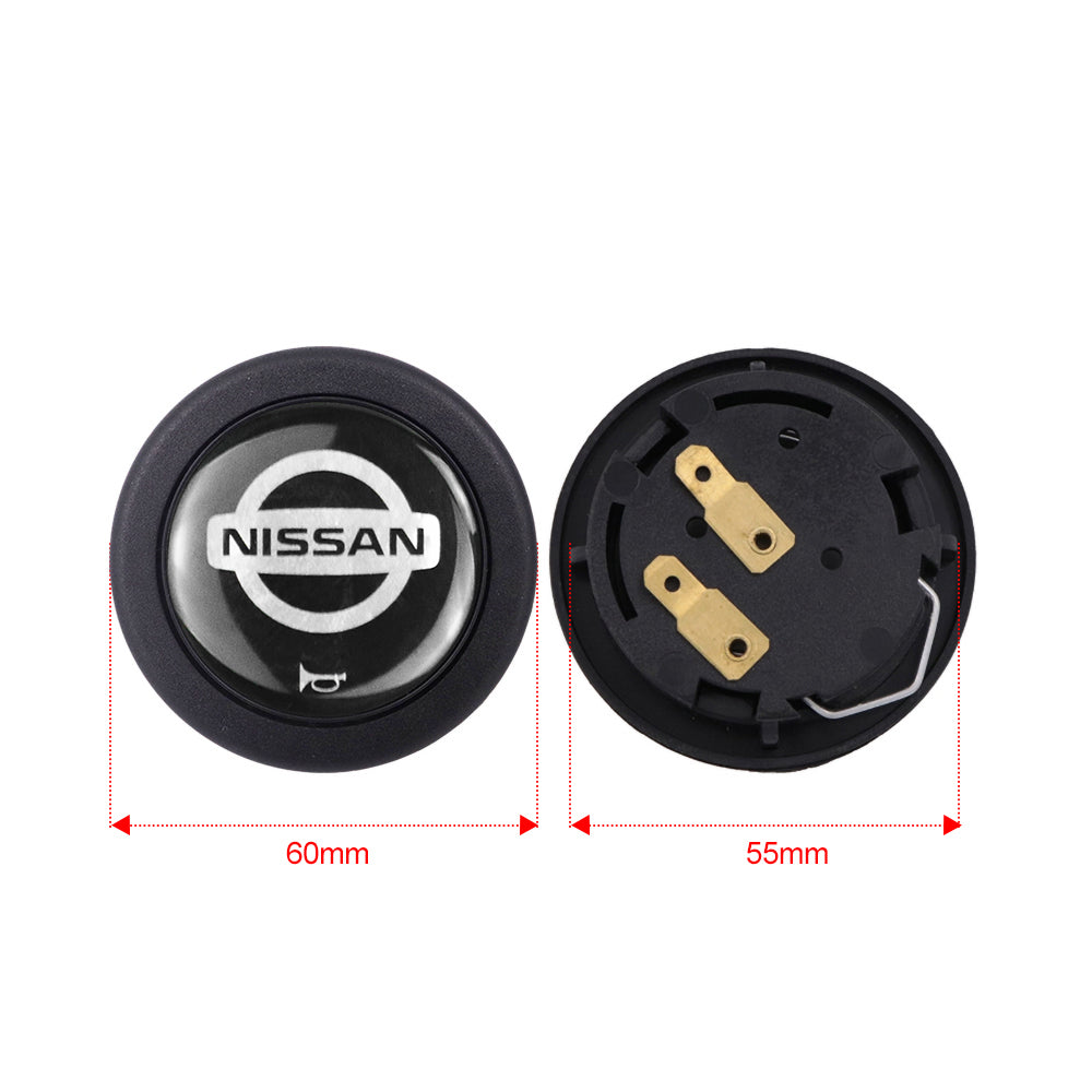 Brand New Universal Nissan Car Horn Button Black Steering Wheel Center Cap