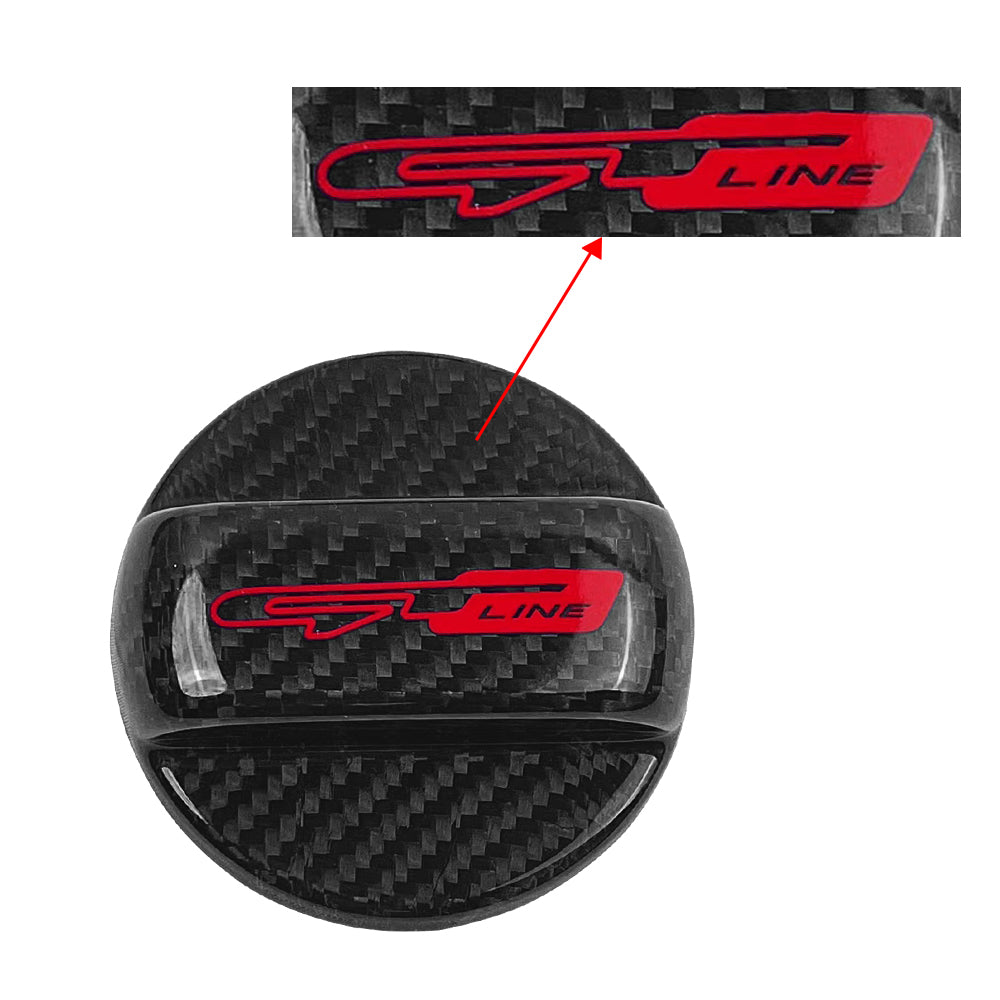 BRAND NEW UNIVERSAL GT LINE Real Carbon Fiber Gas Fuel Cap Cover For Kia