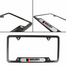 Load image into Gallery viewer, Brand New Universal 1PCS Roush Performance Carbon Fiber Look Metal License Plate Frame