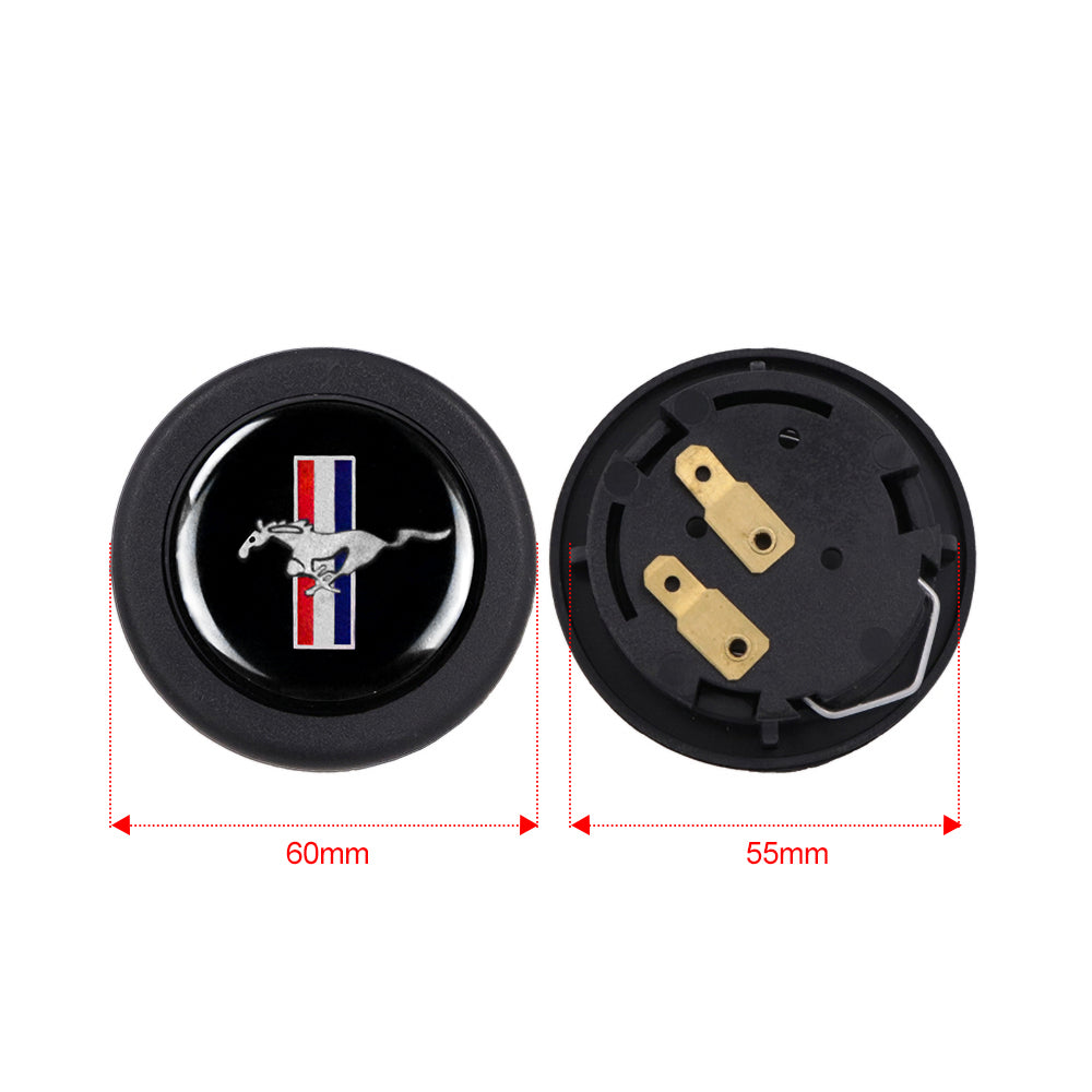 Brand New Universal Ford Mustang Car Horn Button Black Steering Wheel Horn Button Center Cap