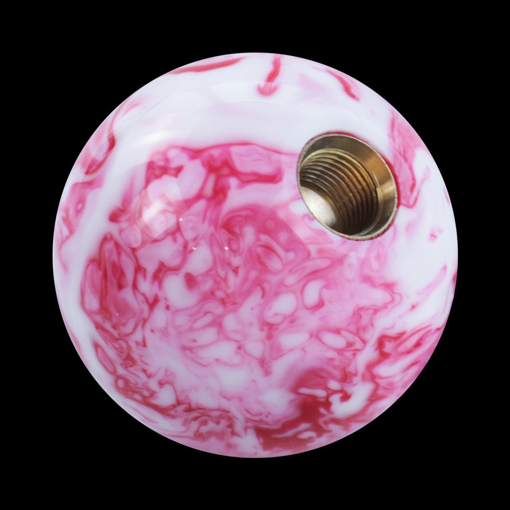 Brand New Universal Mix Pearl White/Hot Pink Round Ball Shift Knob Car Gear MT Manual Shifter M8 M10 M12