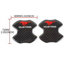 Load image into Gallery viewer, BRAND NEW UNIVERSAL 2PCS MUSTANG REAL CARBON FIBER ANTI-SCRATCH DOOR HANDLE PROTECTOR