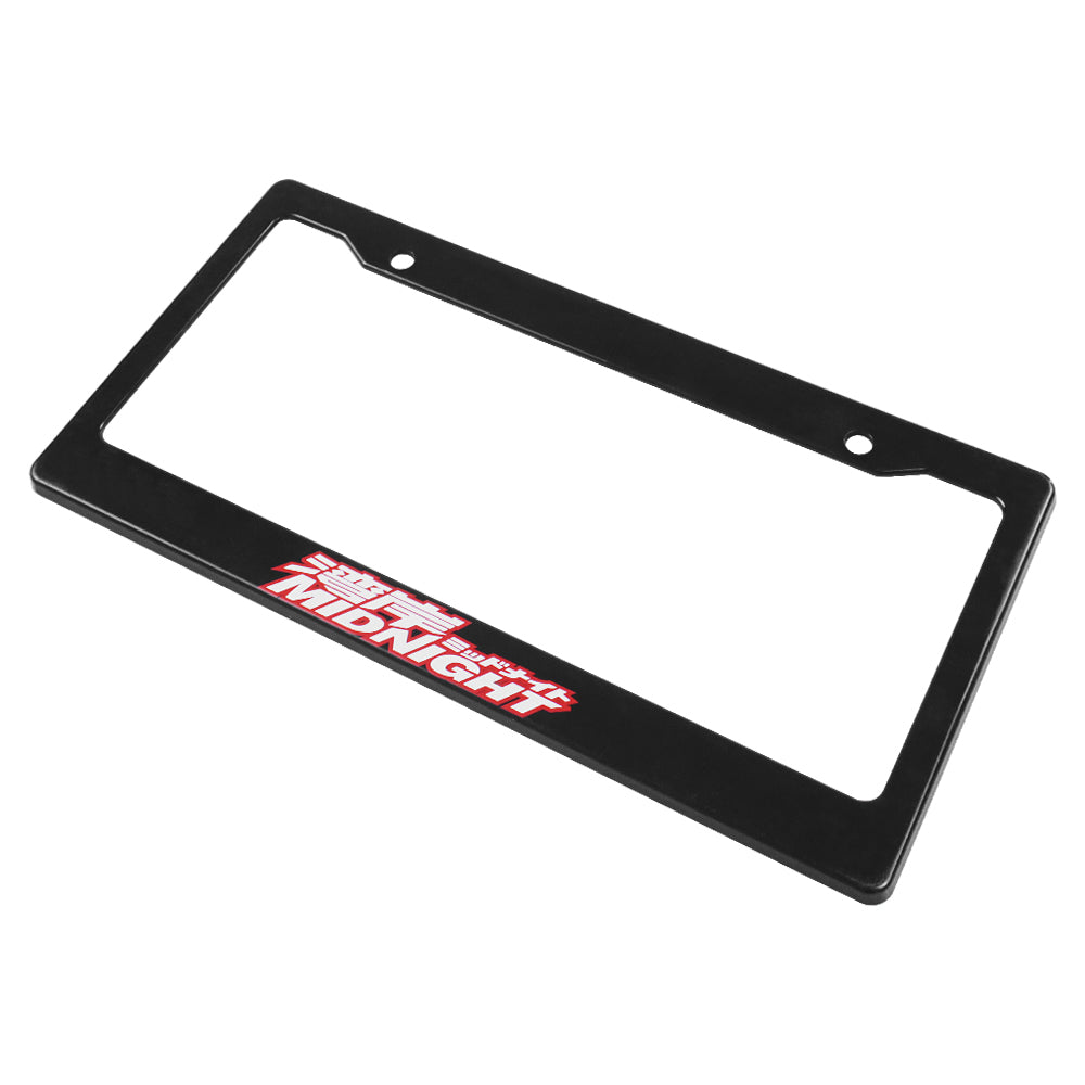 Brand New Universal 1PCS JDM MIDNIGHT ABS Plastic Black License Plate Frame