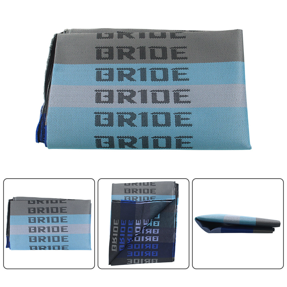 BRAND NEW Full Blue Rainbow JDM Bride Fabric Cloth For Car Seat Panel Armrest Decoration 1M×1.6M