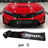 Brand New Bride High Strength Black Tow Towing Strap Hook For Front / REAR BUMPER JDM