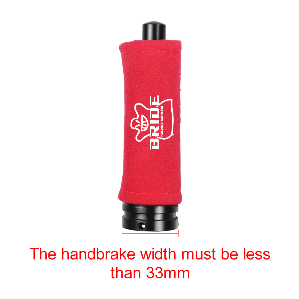 BRAND NEW UNIVERSAL JDM Bride Red Suede Car Handbrake Handle Cover Handle Racing