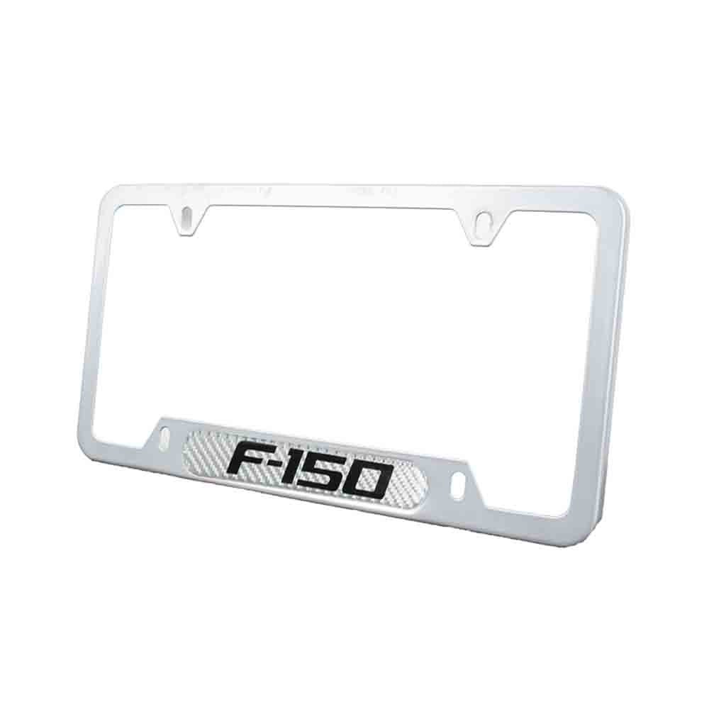 Brand New Universal 1PCS F-150 Silver Metal License Plate Frame