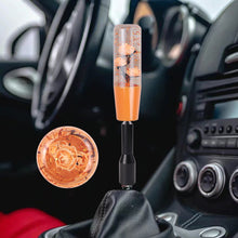 Load image into Gallery viewer, Brand New JDM Glitter Orange Rose Flowers Manuel Gear Stick Shift Knob M8 M10 M12 &amp; Black Shifter Extender Extension