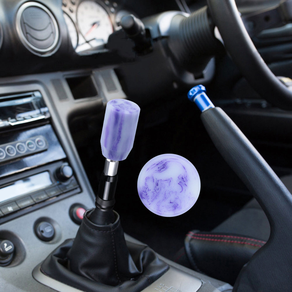 Brand New Universal JDM PURPLE 6CM Marble Style Stick Automatic Transmission Racing Gear Shift Knob